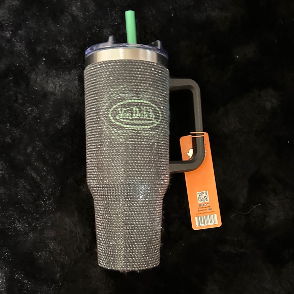 VIN DUTCH (with sparkling stones) Tumbler with Handle - Black